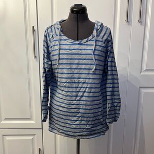 DKNY Jeans Hooded Stripe Sweatshirt